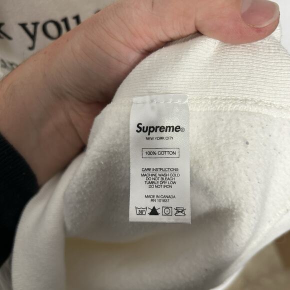 Supreme “They F*ck You Up” Poem Hooded Sweatshirt FW16 - Picture 12 of 14